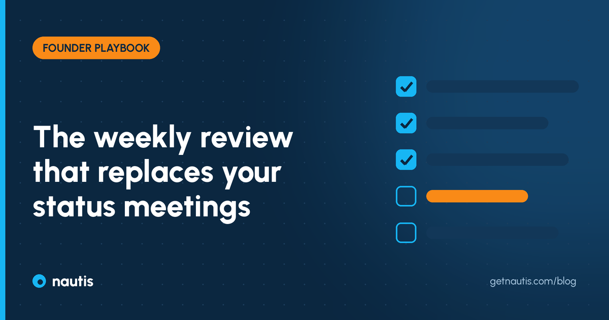The weekly review that replaces your status meetings